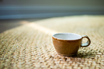 handmade unique glazed pottery cup
