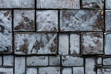 Old and close up metal or steel  wall complex texture and background for concept design and decoration