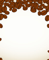 Blank coffee beans frame