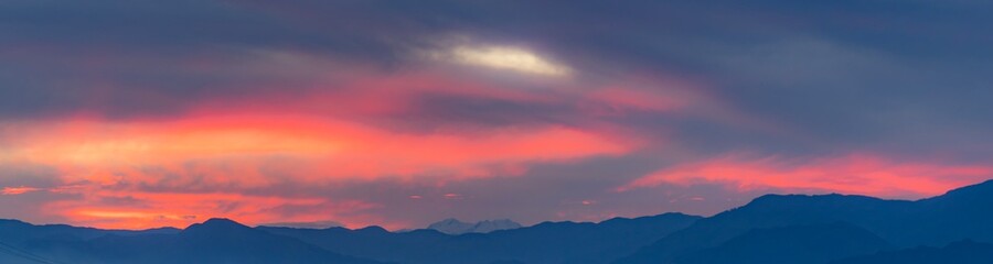 sunset in the mountains