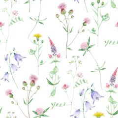 Wildflower watercolor pattern