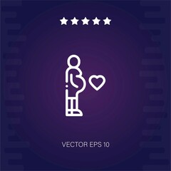 pregnant   vector icon modern illustartion