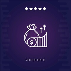 profit vector icon modern illustartion