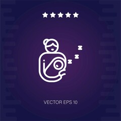 sleeping vector icon modern illustartion