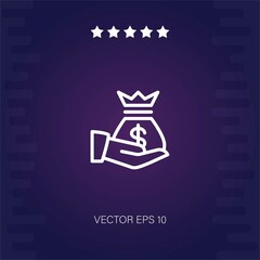 money bag vector icon modern illustration