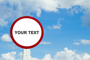 Sign and free space for traffic decoration