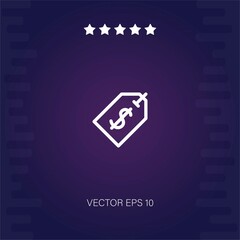 price tag vector icon modern illustration