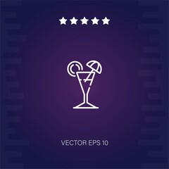 cocktail vector icon modern illustration