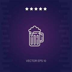 beer mug vector icon modern illustration