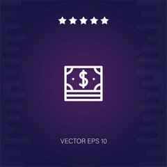 cash vector icon modern illustration