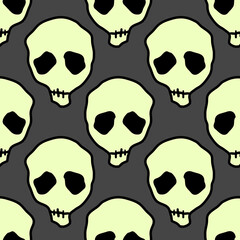 Skulls Halloween celebration seamless pattern
