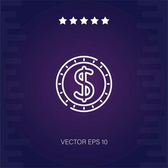 dollar vector icon modern illustration