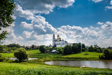 A beautiful male cathedral of the Moscow Patriarchate in Gorodishche.