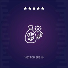 interest rate vector icon modern illustration