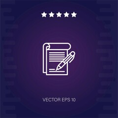 contract vector icon modern illustration