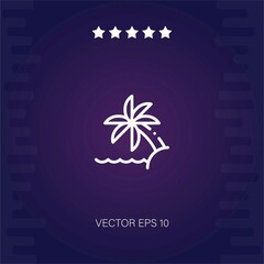 beach vector icon modern illustration