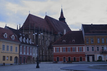 Obraz premium Black church seen from the Council Square, Romania,Transylvania, Brasov
