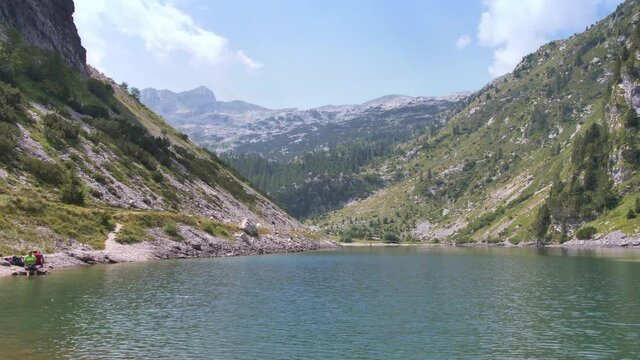 Krn lake in Julian Alps.