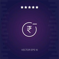 rupee vector icon modern illustration