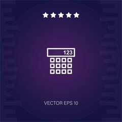 calculator symbols vector icon modern illustration