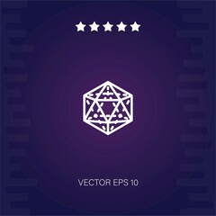 icosahedron vector icon modern illustration