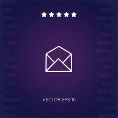 Naklejka premium open email message vector icon modern illustration