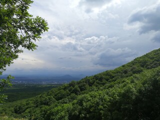 clouds over the mountains