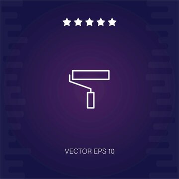 painting roller vector icon modern illustration