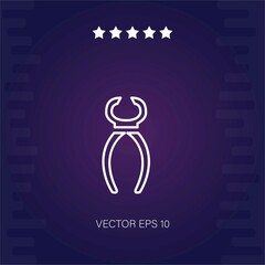 plier outline vector icon modern illustration