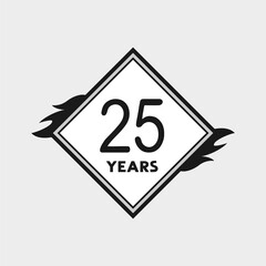 Design of 25 years anniversary symbol