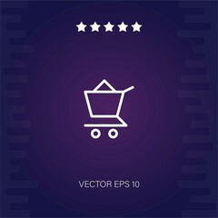 shopping cart   vector icon modern illustration