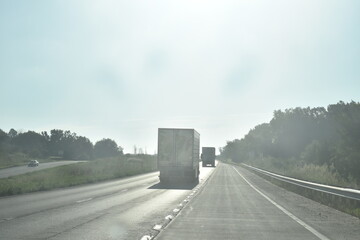 Semi Truck on a Highway