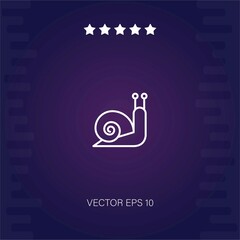 snail vector icon modern illustration