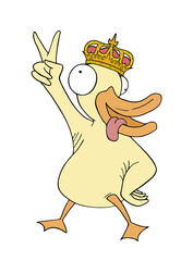 Design of king duck illustration