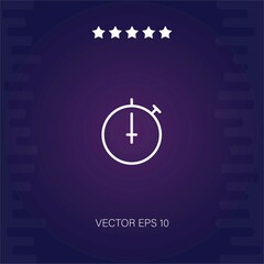 round stopwatch vector icon modern illustration