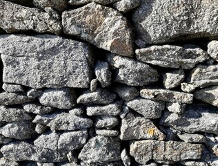 Large gray stones, stone wall