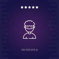 boy vector icon modern illustration