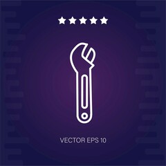 wrench repair device outline vector icon modern illustration