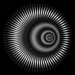 Abstract striped colored spiral