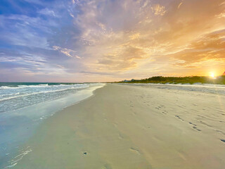 Hilton Head Island beach at sunset