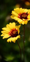 Yellow flowers in the garden