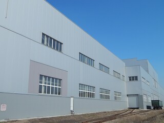 building of an industrial enterprise. Modern factory. The industrial landscape.