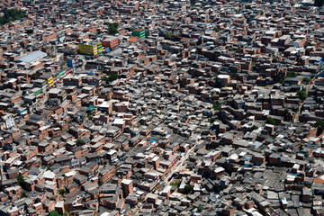Vista aérea da favela de Paraisópolis