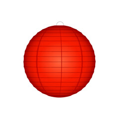 Asian Lantern, Glowing Lantern, Japanese Red Lantern, Hanging Light, Paper Lantern, Flying Lantern Vector Illustration © linebyline