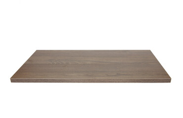 Wooden plank, Wooden plate on white background, empty template.