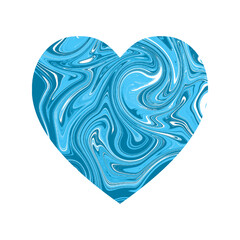 Isolated light blue heart. Valentine's Day. Love