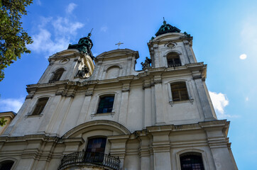 Fototapeta na wymiar House of Organ and Chamber Music former catholic church St. Mary Magdalene in Lviv, Ukraine