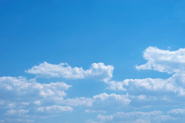 Amazing panorama of summer sky. Beautiful background with textural clouds, the ability to insert text