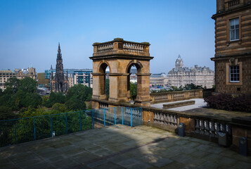 Fototapeta na wymiar Edinburgh city top view, Scotland