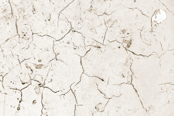 Distressed overlay texture of cracked concrete, stone or asphalt. Grunge background. Abstract illustration